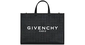 Givenchy Medium G Tote Shopping Bag In 4G Coated Canvas Black
