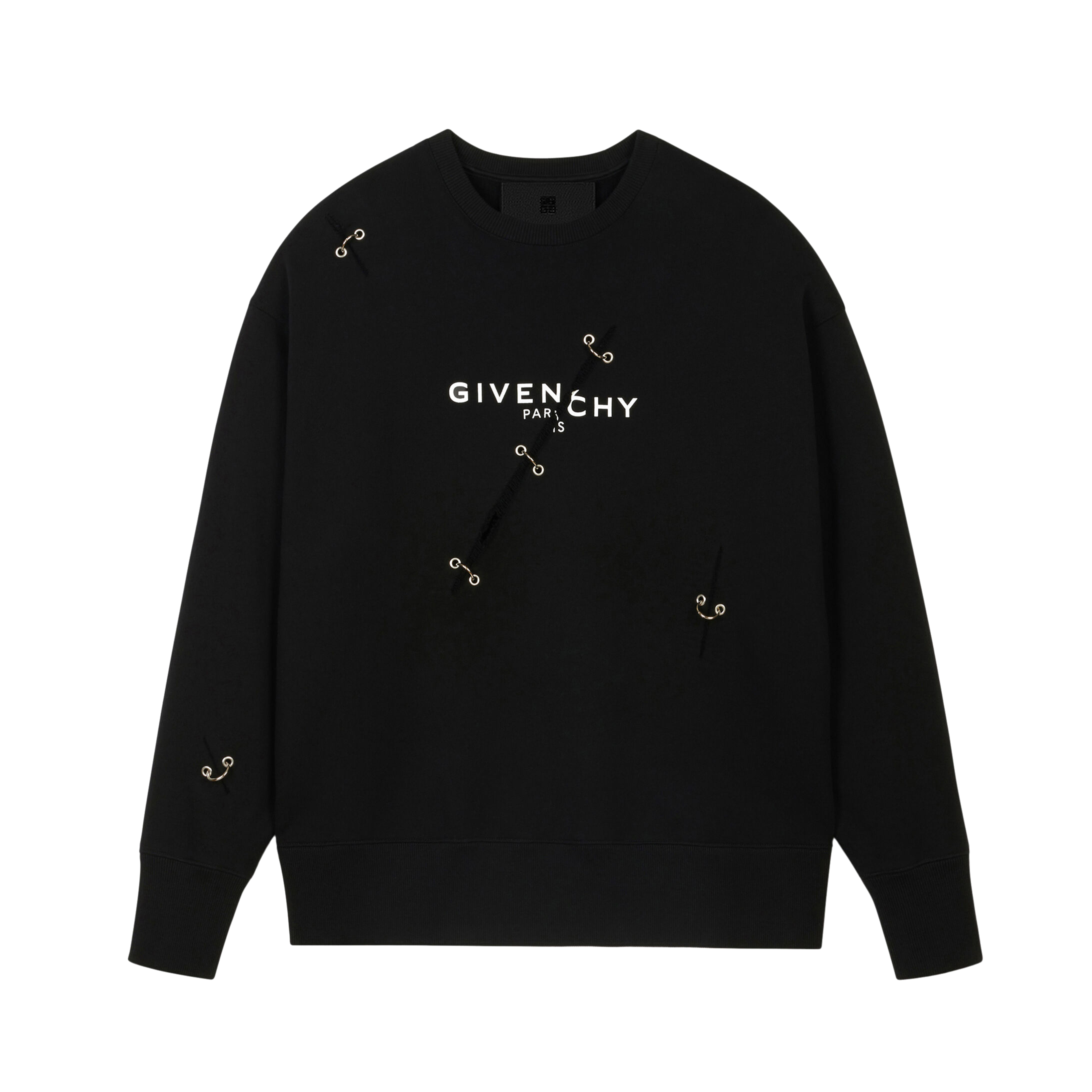 Givenchy Metal Details Oversized Sweatshirt Black - FW21