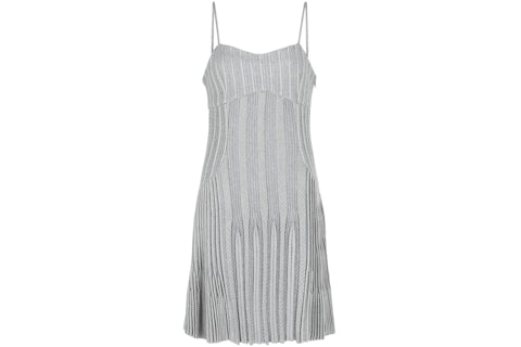 Givenchy Metallic Fit and Flare Dress Silver - US Givenchy Metallic Fit and Flare Dress Silver - US