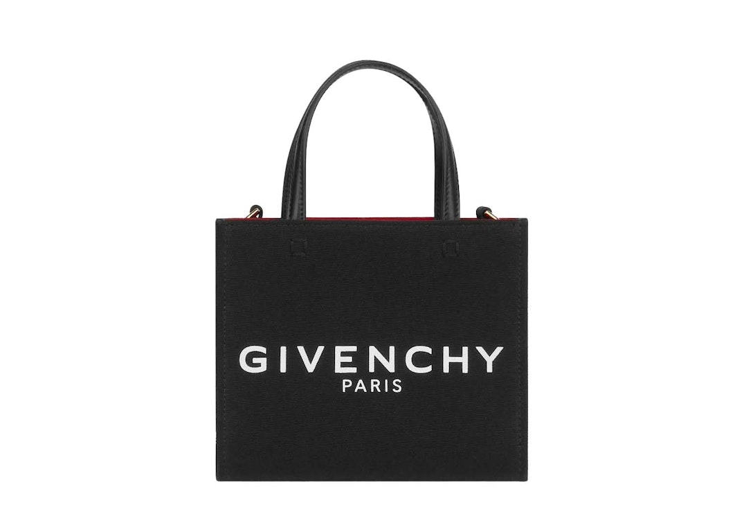 Pre-owned Givenchy Mini G-tote Shopping Bag In Canvas Black