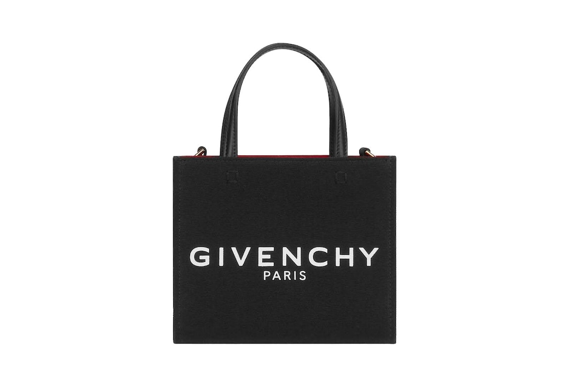 Pre-owned Givenchy Mini G-tote Shopping Bag In Canvas Black