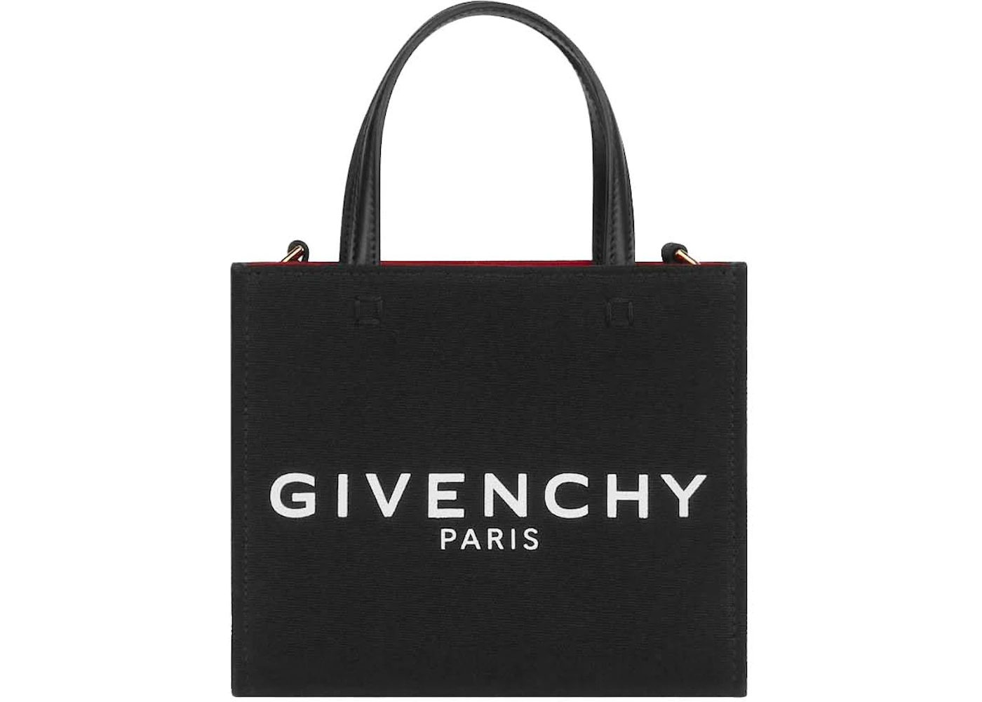 Givenchy Mini G-Tote Shopping Bag in Canvas Black in Canvas with Gold ...