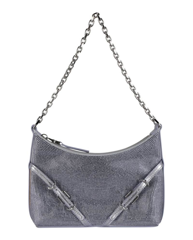 Givenchy Mini Voyou Party Shoulder Bag In Satin And Strass Lavender