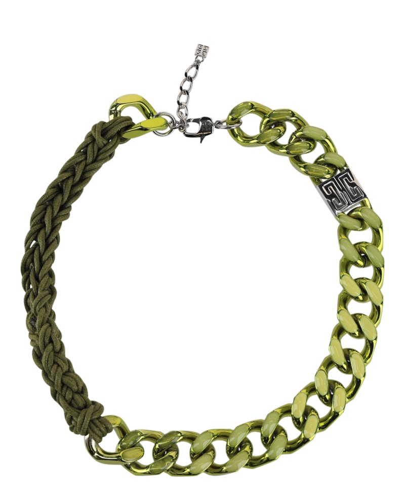 Collar de eslabones medianos mixtos de Givenchy, color lima