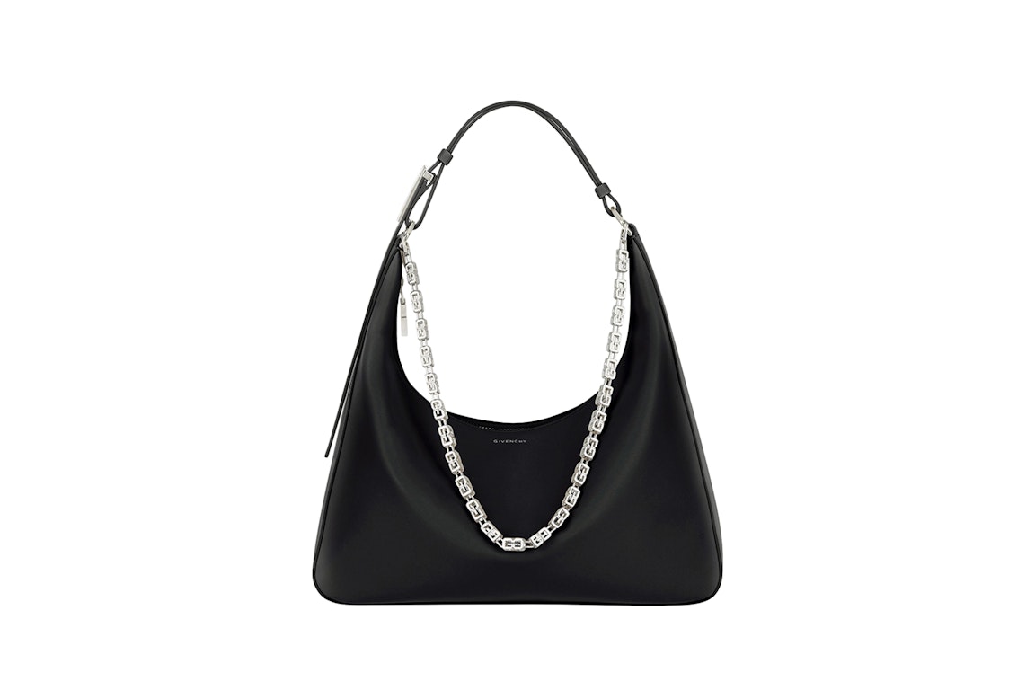 Pre-owned Givenchy Moon Cut Out Shoulder Bag Medium Black