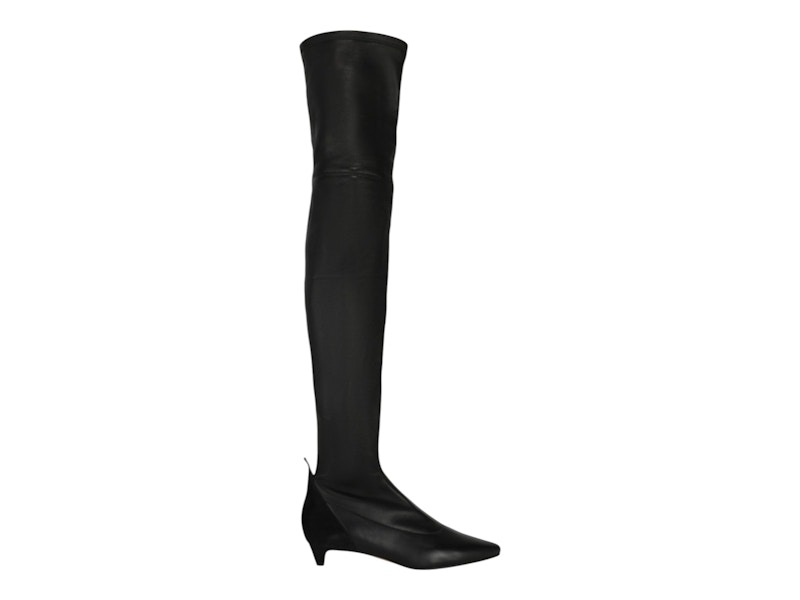 Pre-owned Givenchy Overtheknee Kitten Heel Boots (women's) Sneakers In Black