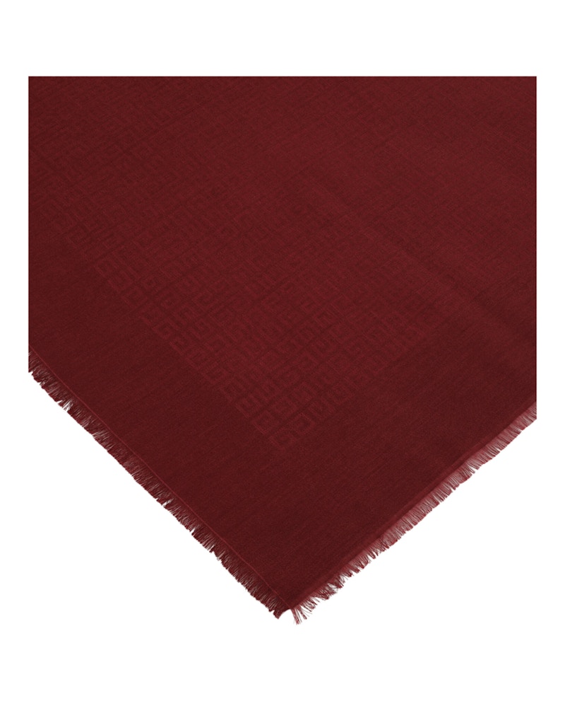 Givenchy Oversized 4g Logo Scarf Oxblood Red