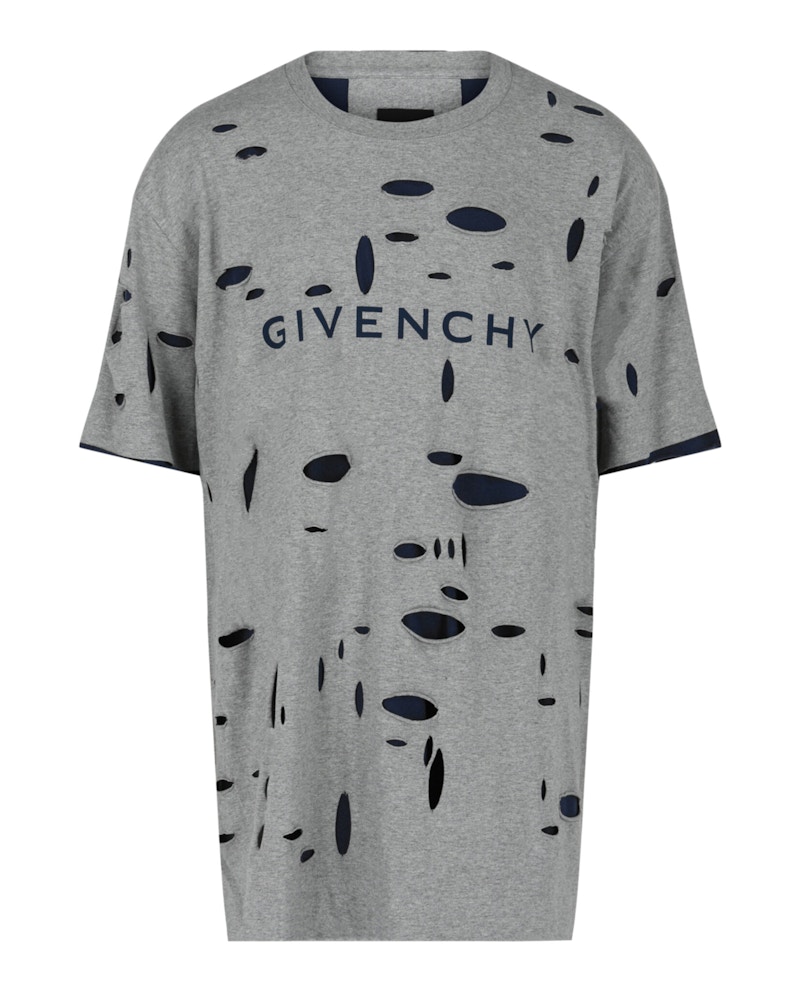 T-shirt oversize invecchiata Givenchy Grigio Blu