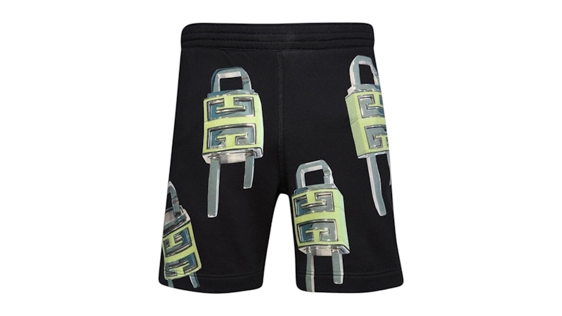 Men's Givenchy Padlock Design Board Fit Shorts in Black