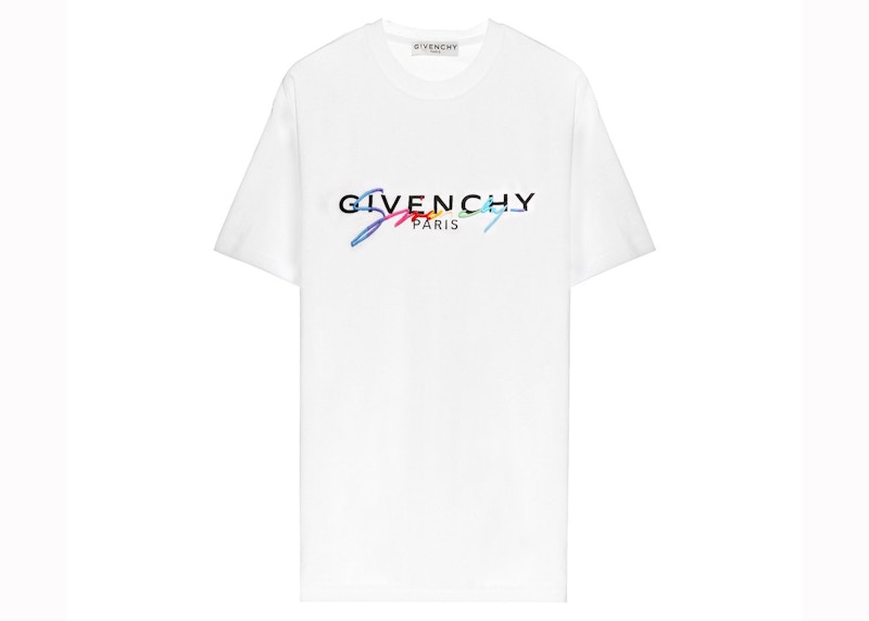 Givenchy Paris Embroidered Logo T-shirt White Men's - SS21 - US