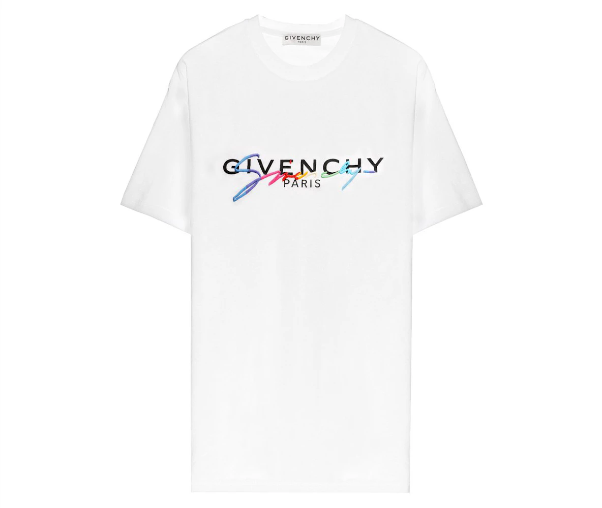 Givenchy Paris Embroidered Logo T-shirt White - SS21 - US