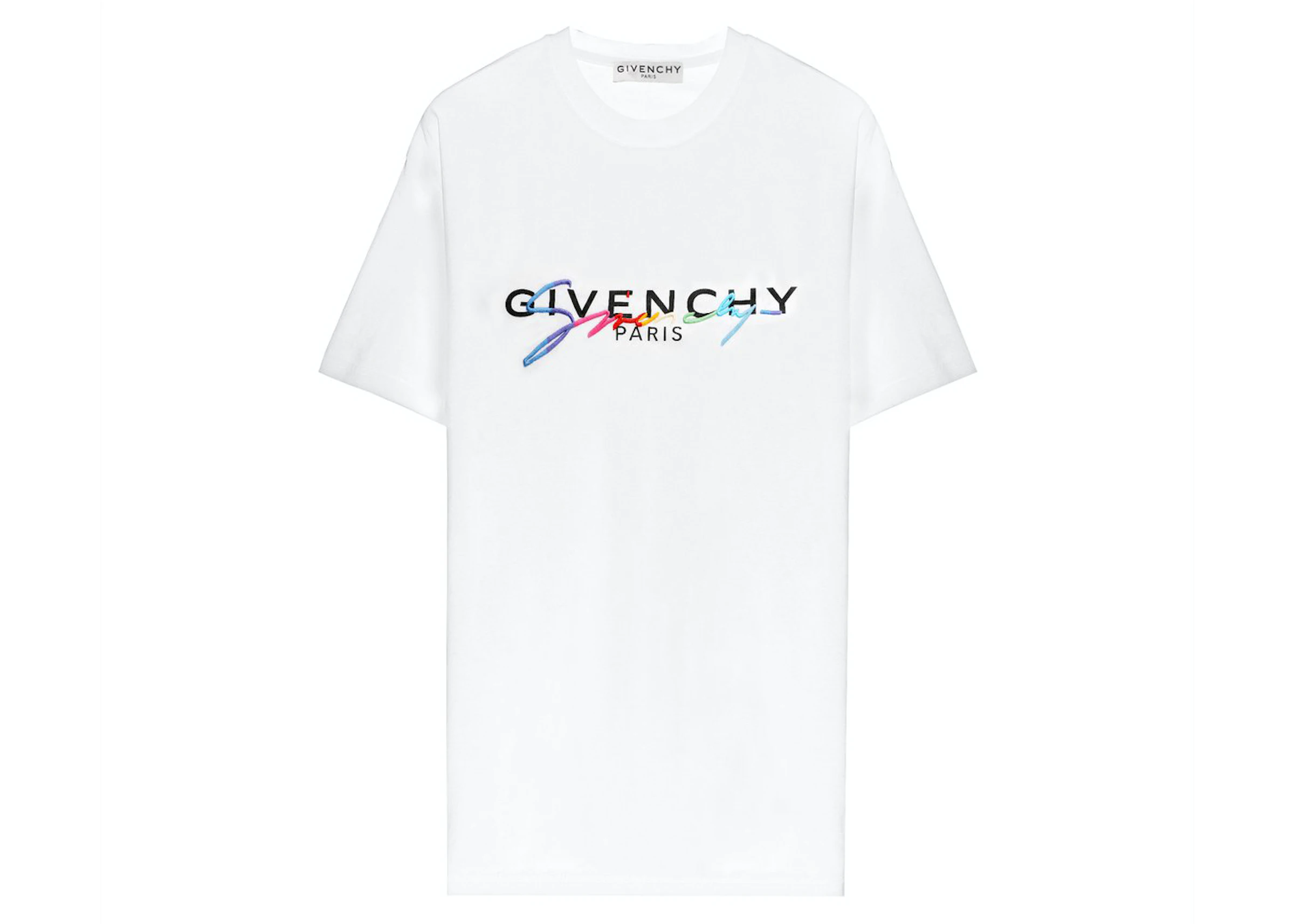 Army auktion forsvar Givenchy Paris Embroidered Logo T-shirt White - SS21 - US