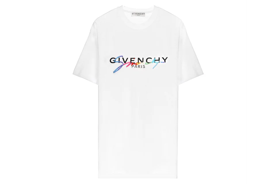 Givenchy Paris Embroidered Logo T-shirt White