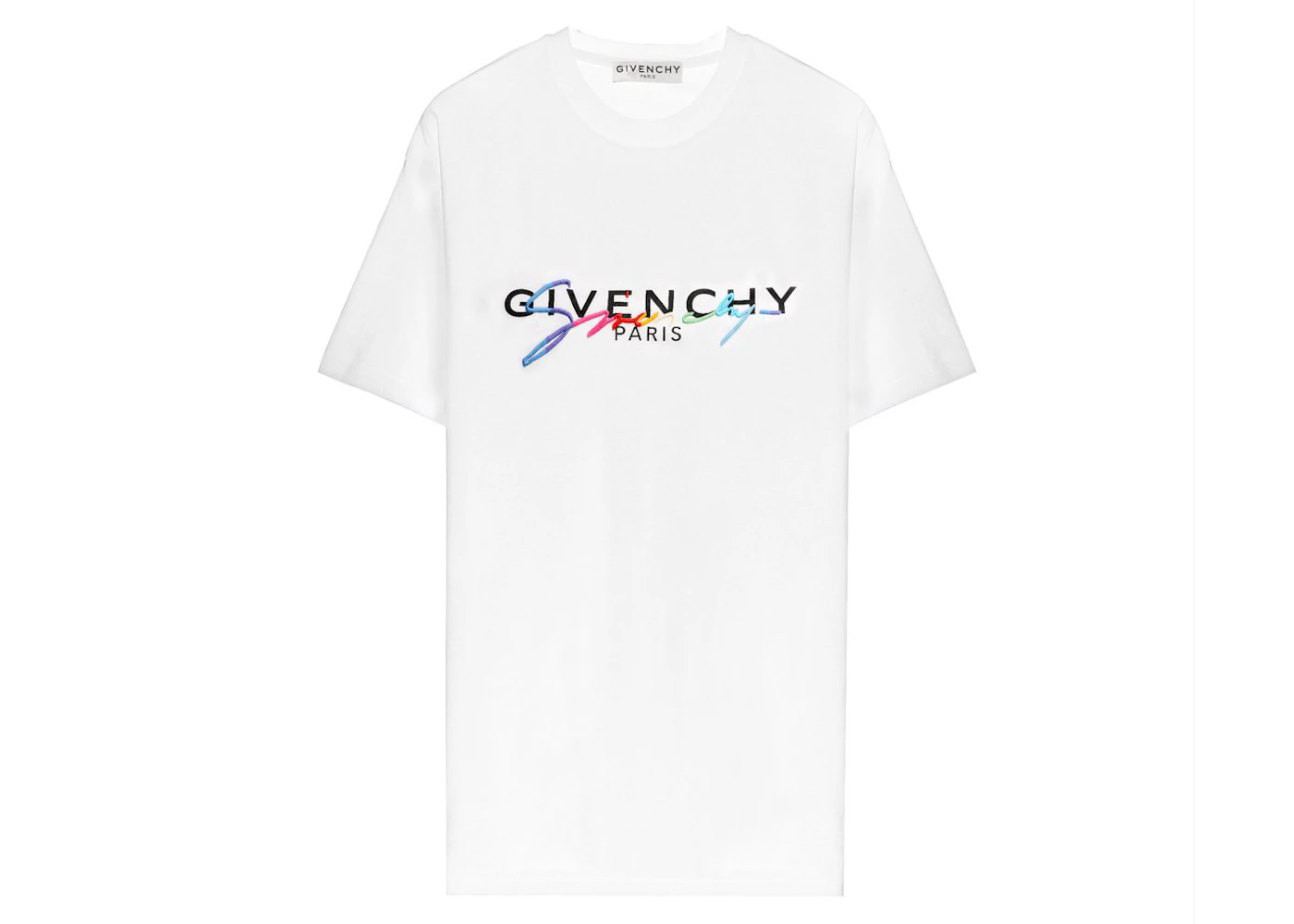 Givenchy Paris Embroidered Logo T-shirt White - SS21 - MX