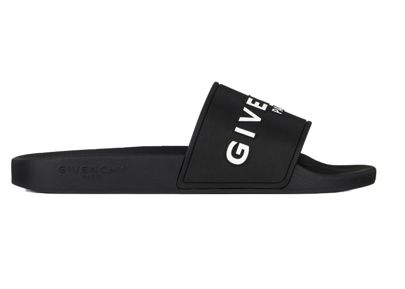 Givenchy Paris Flat Sandals Black White 