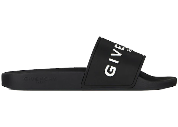 Givenchy Paris Flat Sandals Black White