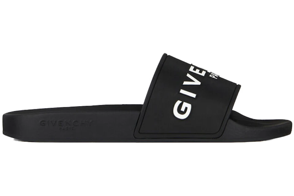Givenchy Paris Flat Sandals Black White