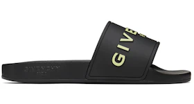 Givenchy Paris Flat Sandals Black Yellow