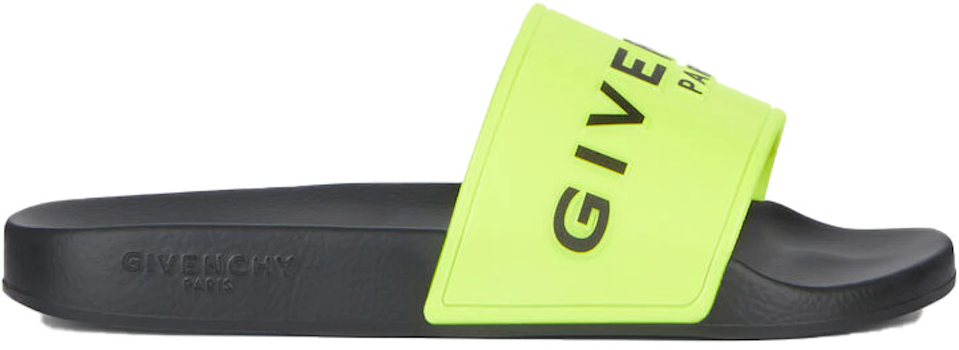 Givenchy Paris Flat Sandals Neon Yellow - BH300HH0UC-734 - US