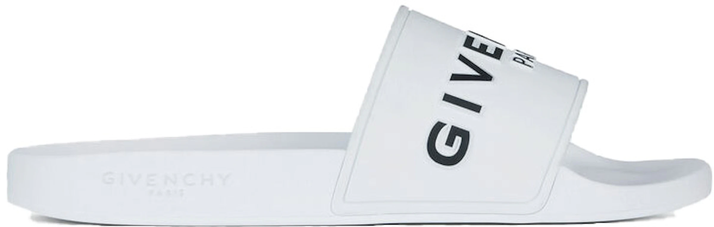 Givenchy Paris Flat Sandals White Black - BH300HH0EL-100 - US