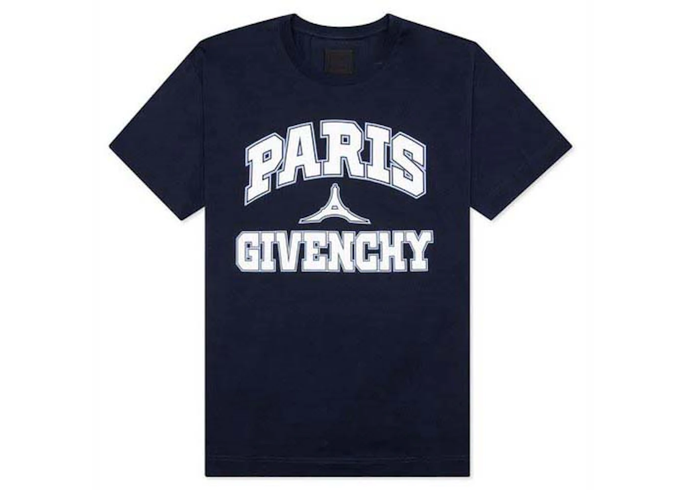 Givenchy Paris Logo Camiseta Oversize Azul Marino Oscuro Hombre ES