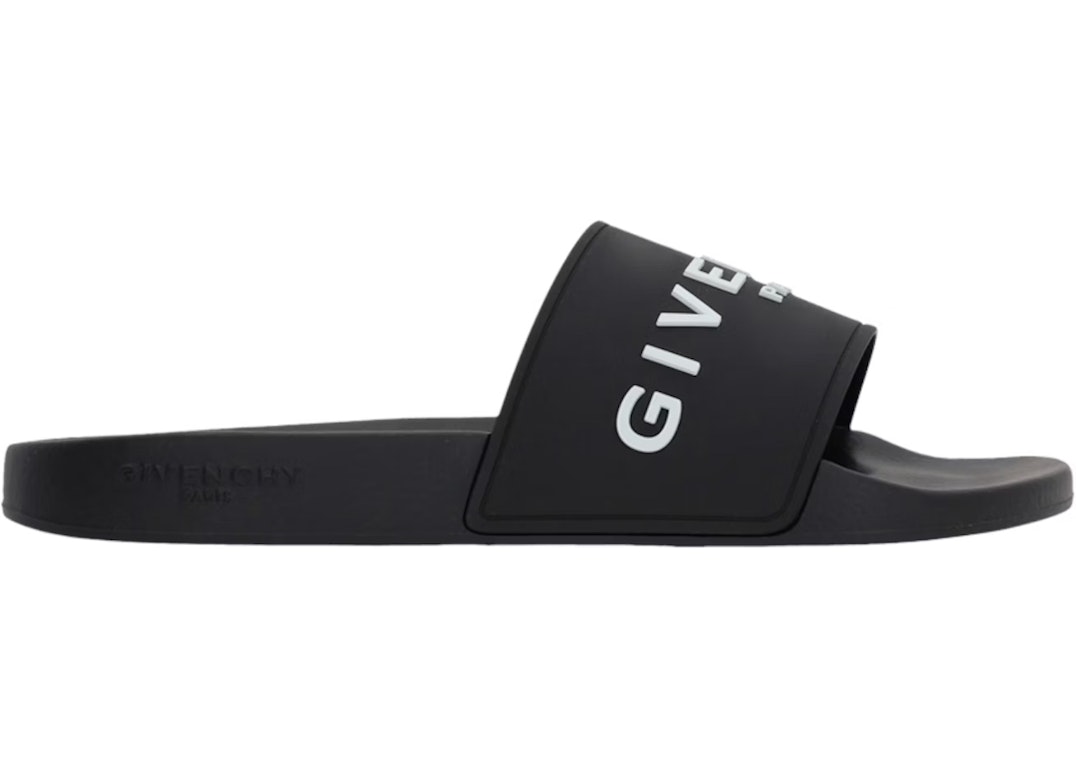 Pre-owned Givenchy Paris Slide Sandals Black
