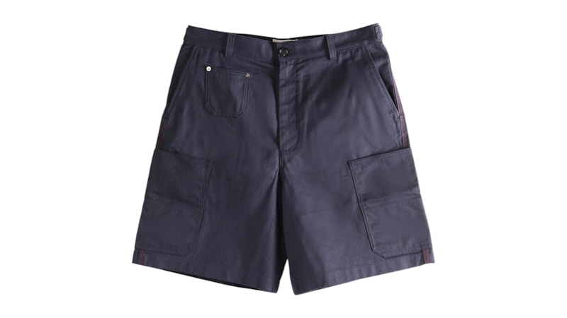 Givenchy Patch Pockets Denim Shorts Navy