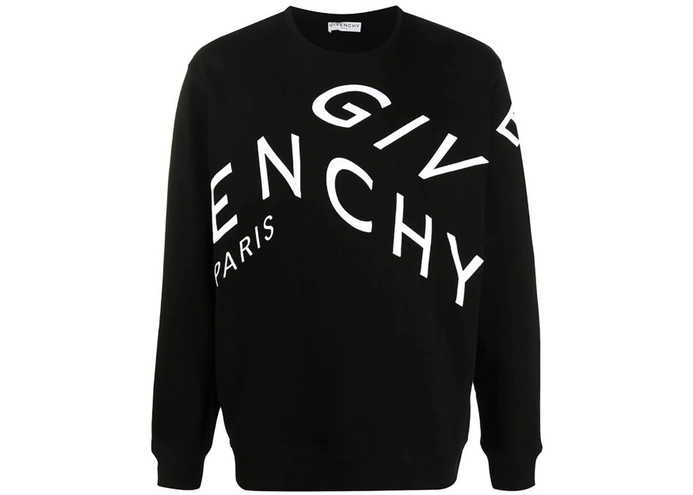 Givenchy Refracted Embroidered Logo Crewneck Black/White - US