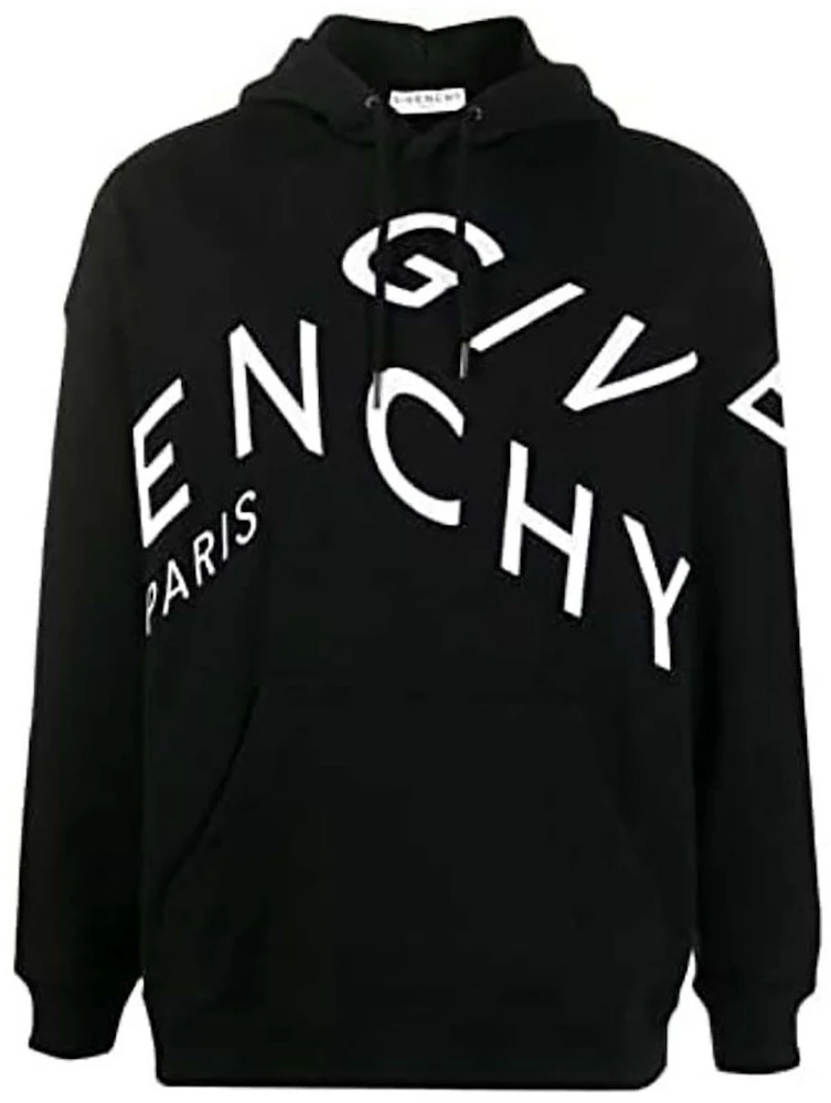 Givenchy Refracted Embroidered Logo Hoodie Black/White Men's - US