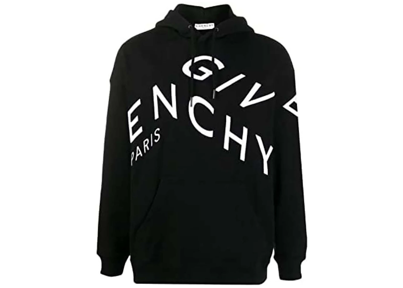 Givenchy Refracted Embroidered Logo Hoodie Black/White Men's - US