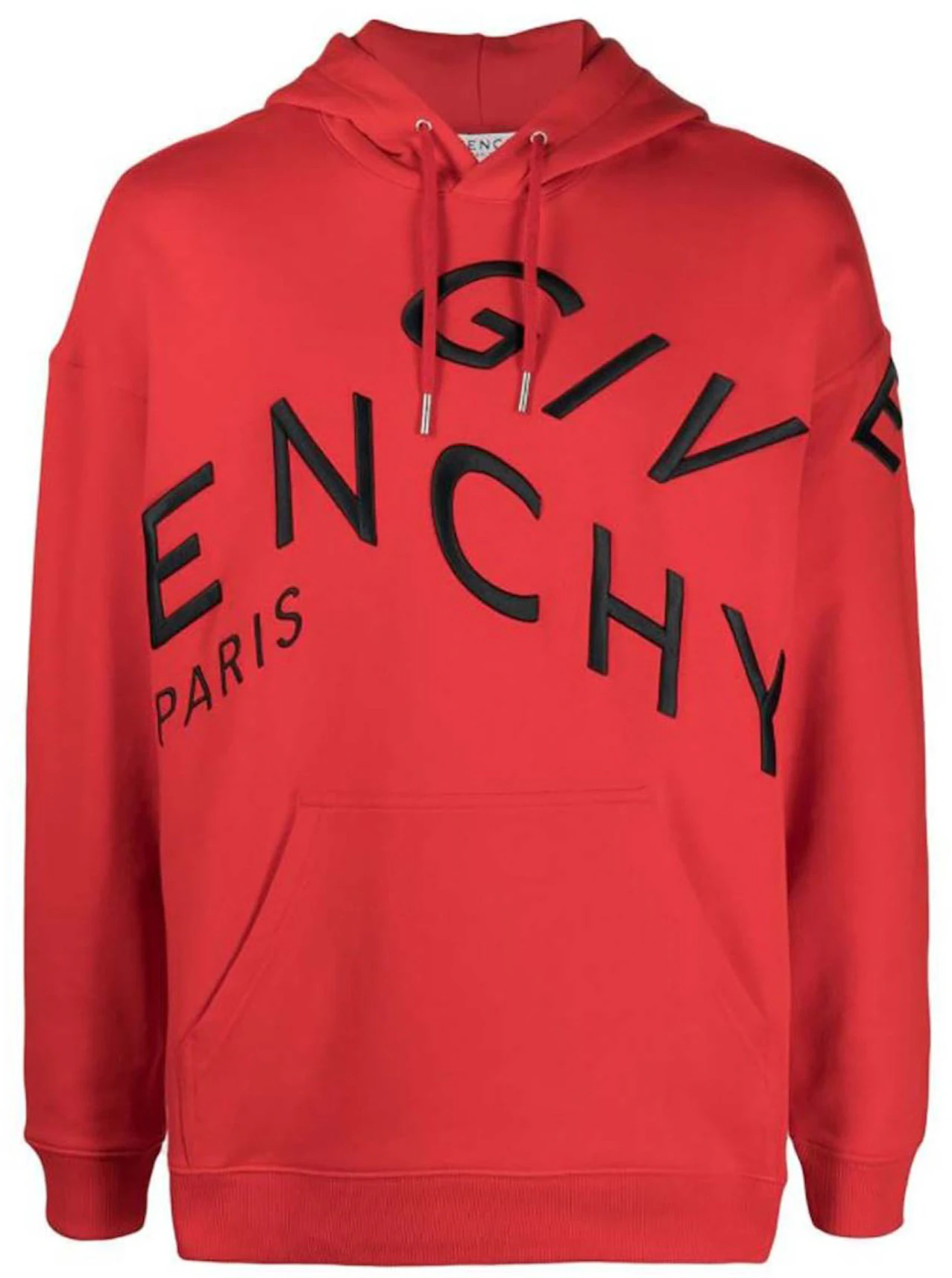 Givenchy Refracted Embroidered Logo Hoodie Red/Black - GB