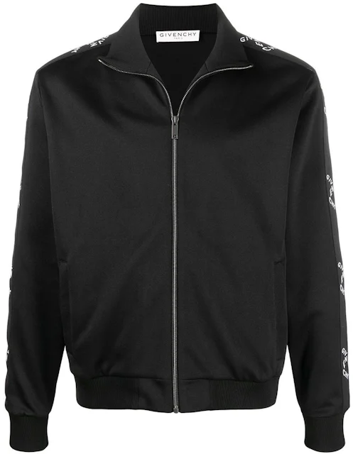 Givenchy Refracted Logo Tape Zip-Up Track Jacket Black Hombre - MX
