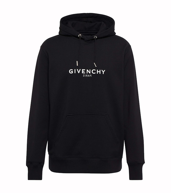 Pre-owned Givenchy Reverse Hoodie In Fleece Black