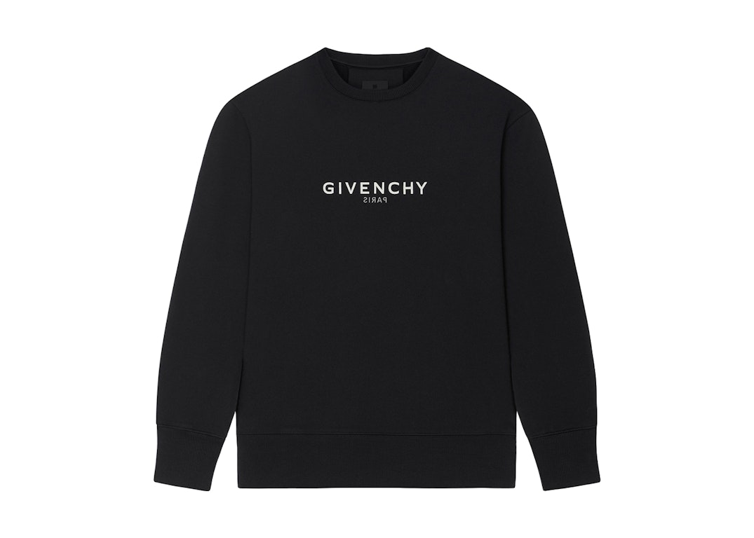 Pre-owned Givenchy Reverse Slim Fit Fleece Sweatshirt Black