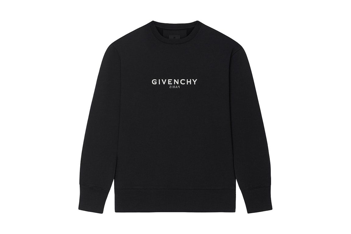 Pre-owned Givenchy Reverse Slim Fit Fleece Sweatshirt Black