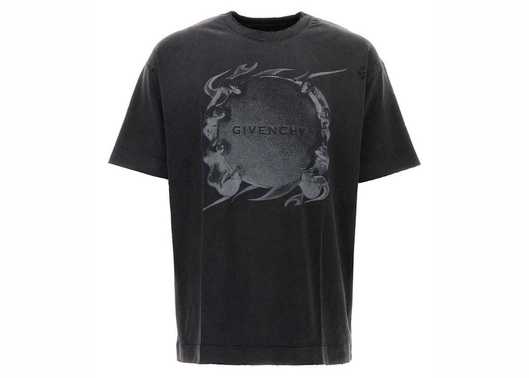 Pre-owned Givenchy Ring Artwork Print T-shirt Black