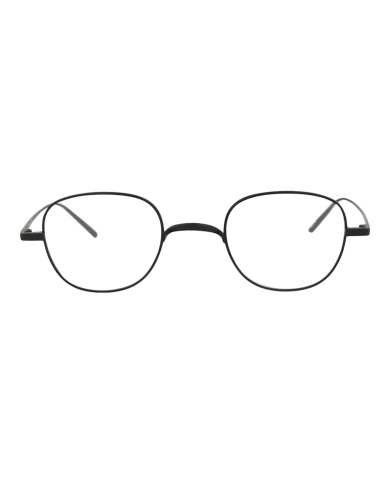 Pre-owned Givenchy Women's Roundframe Titanium Optical Frames In Black Black Transparent (gv50017u/45/002)
