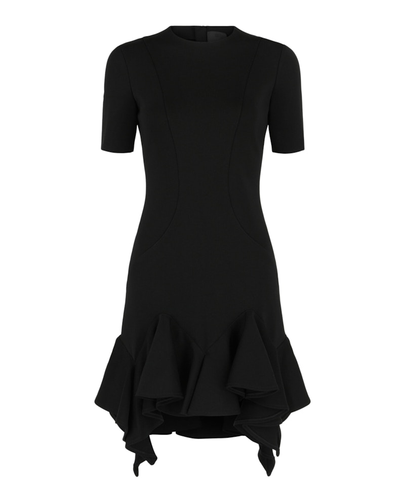 Givenchy Ruffled-Trim Panelled Dress Black