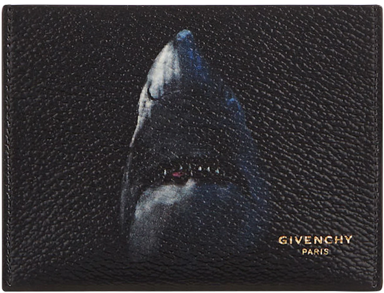 Black Shark Bifold Wallet Medium 6 Card Slots 