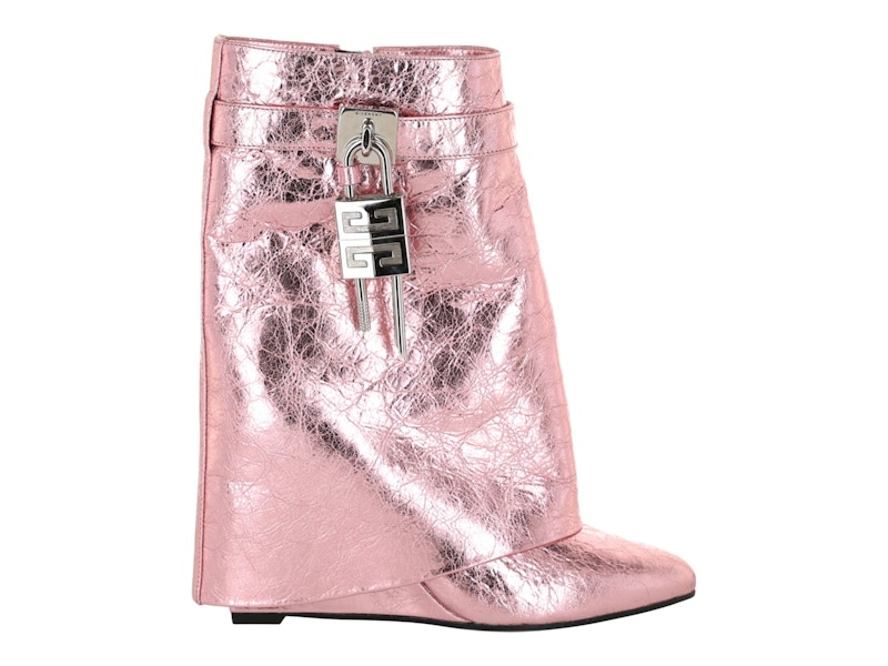 ピンクの猫 GIVENCHY ジバンシー・エンボス加工レインブーツ Givenchy Shark Lock Ankle Boots Pink (Women's) - BE603K-E1SH-663 - US