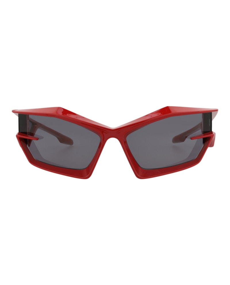 Pre-owned Givenchy Men's Shieldframe Injection Sunglasses In Red Red Smoke (gv40049u/69/66a)