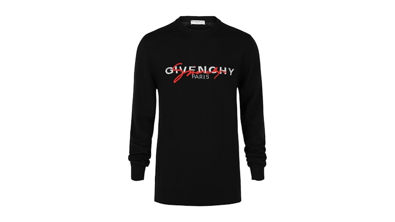 Givenchy Signature Logo Sweater Schwarz Rot