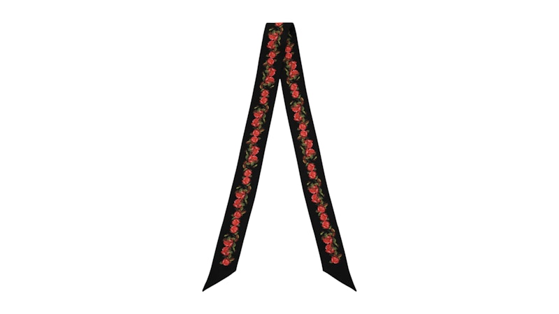 Women's Givenchy Silk Floral Bandeau in Black