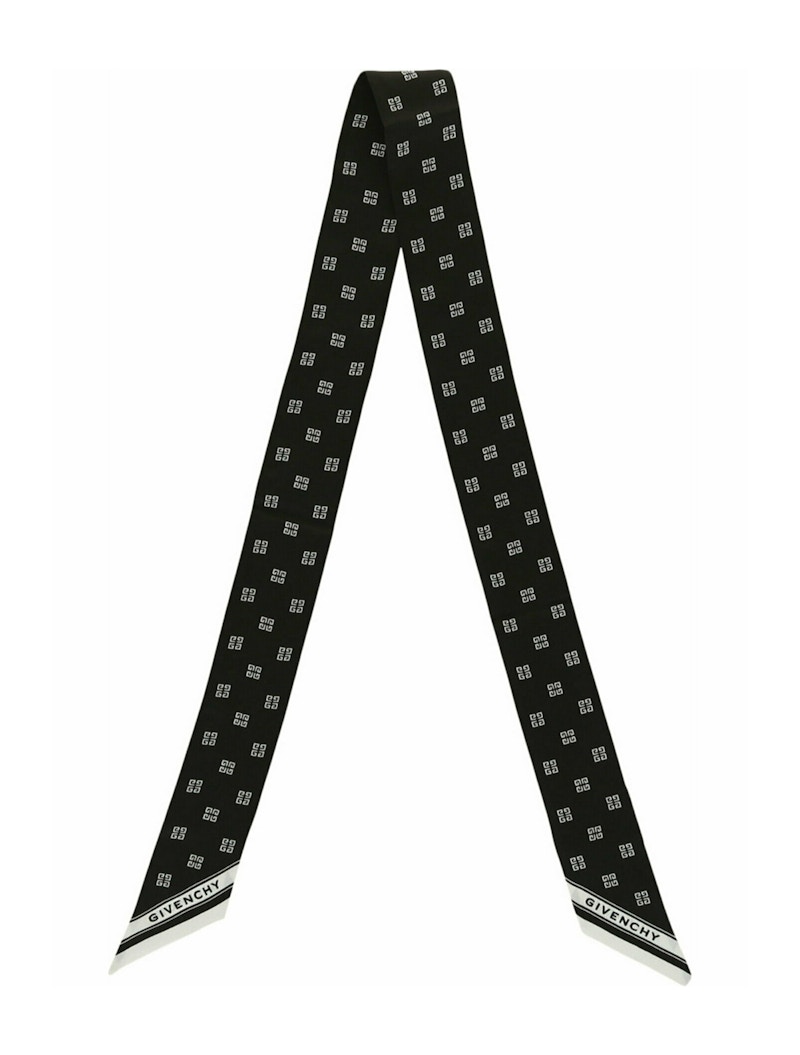 Givenchy Silk Monogram Bandeau Black White