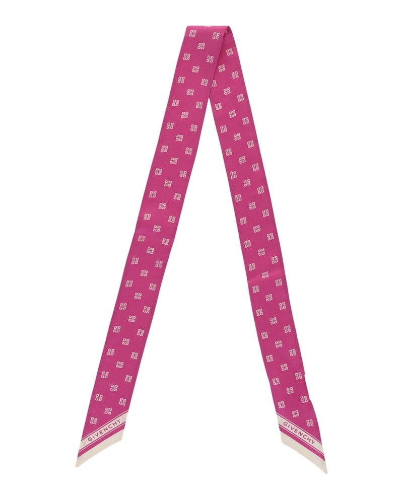 Fascia con monogramma in seta Givenchy Rosa Avorio