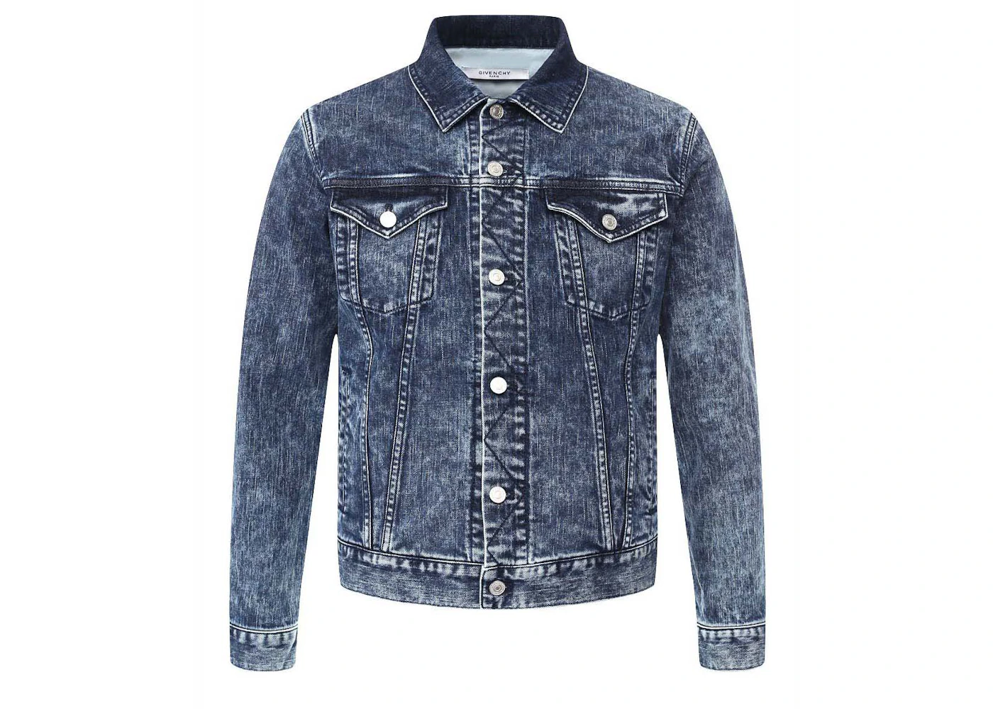 Blue Givenchy Jean Jacket Mens Givenchy 4G-motif Denim Jacket Blue
