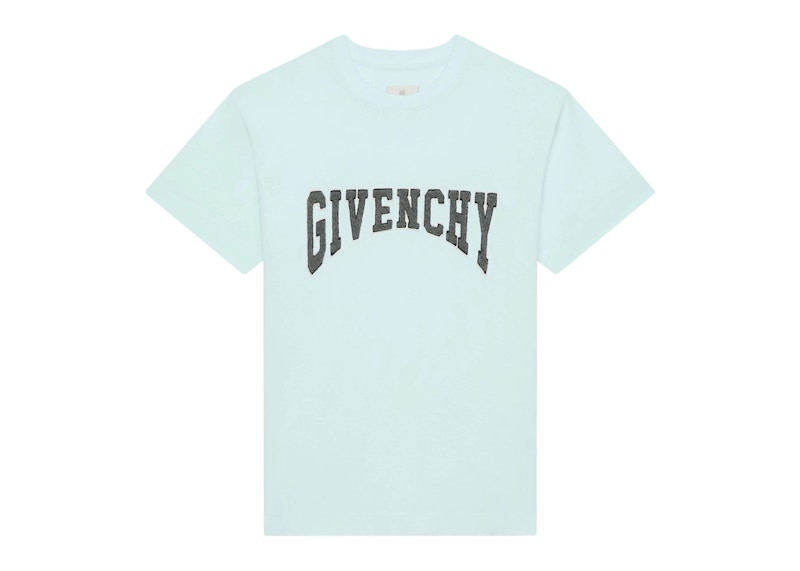 Givenchy Slim Fit Jersey With Patch T-Shirt Acqua Marine Men's - US