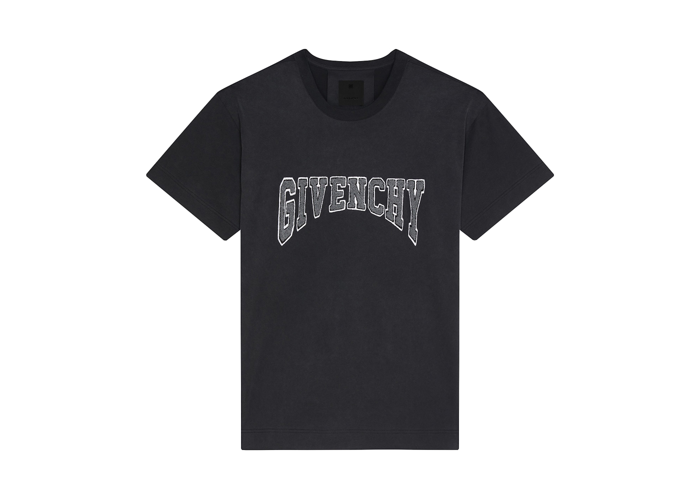 Givenchy Slim Fit Jersey With Patch T Shirt Faded Black Men s