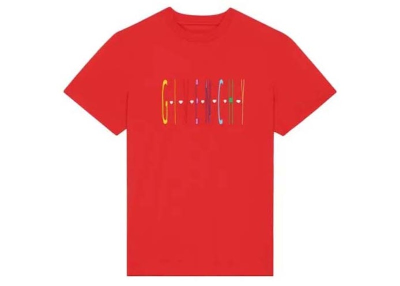 Givenchy Slim Fit Logo T-Shirt Red Men's - US