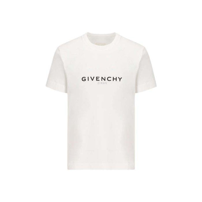 Pre-owned Givenchy Slim Fit Logo T-shirt White